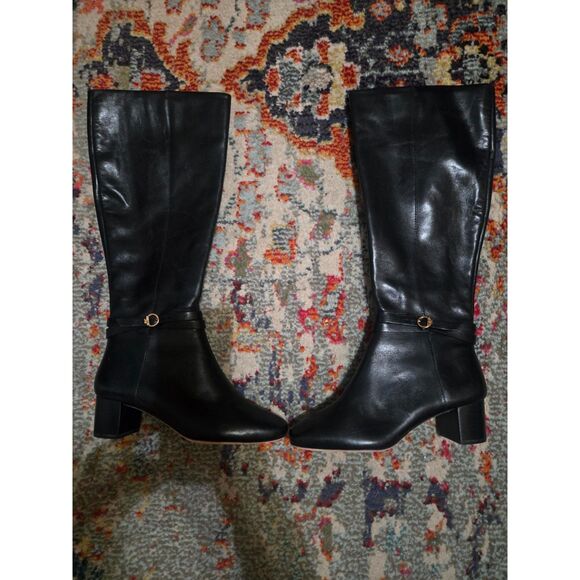 Tory Burch Black Leather Riding Boots – Size 5.5 (NWOT) - Picture 2 of 11
